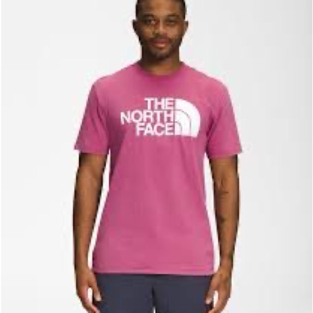 The north face mens medium crew burgundy cotton tee
